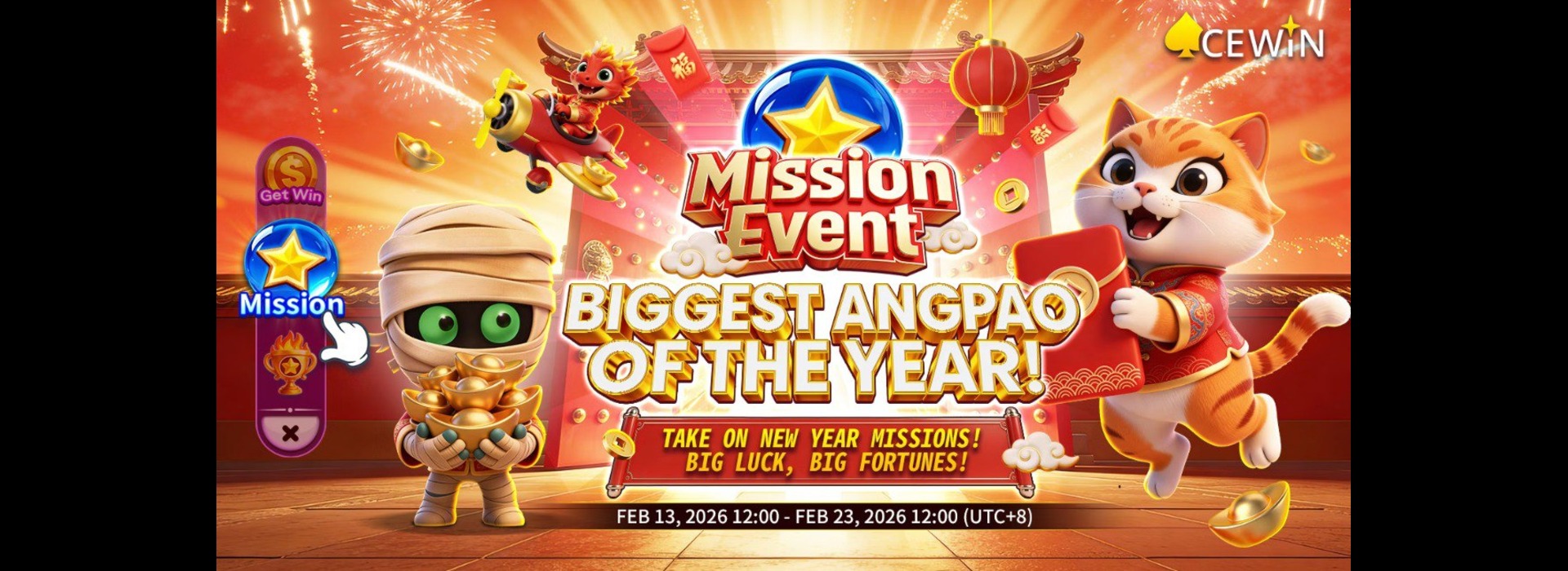 ACEWIN【Mission Challenge】Biggest Angpao of the Year